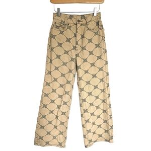 BDG High‎ & Wide Tennis Print Jeans tan
